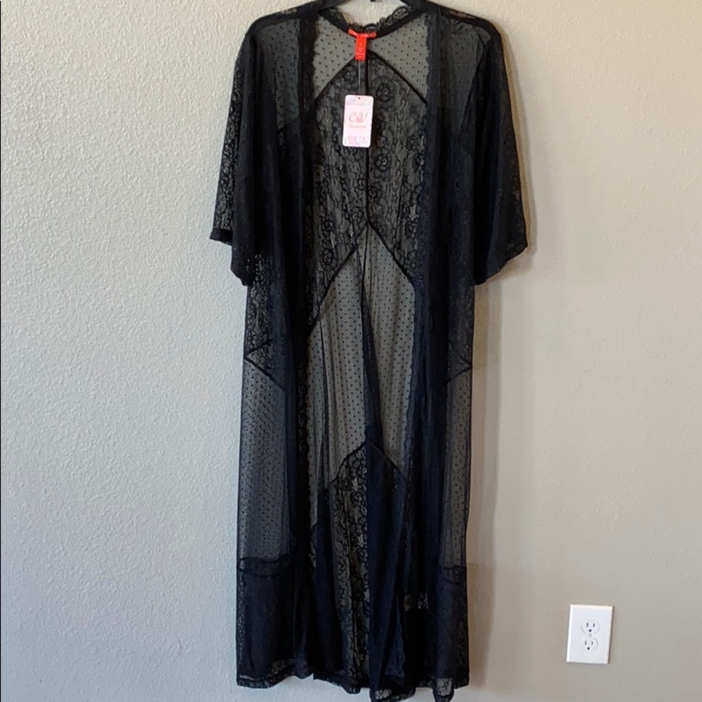 Black lace wrap/duster